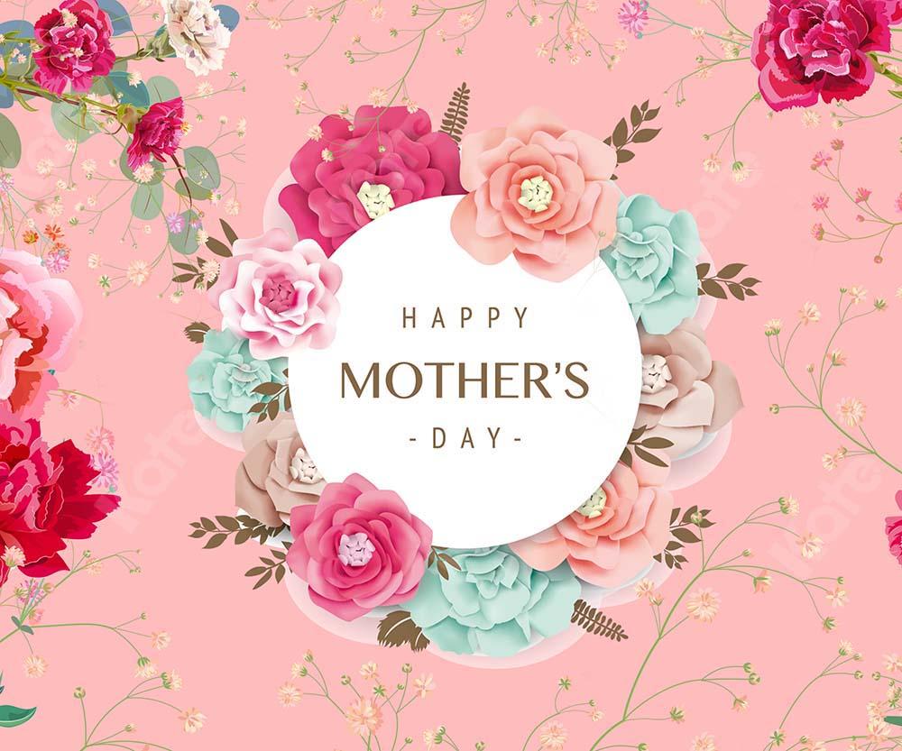 Kate Glücklicher Muttertag blüht Party rosa Hintergrund von Chain Photography - Kate Backdrop.de