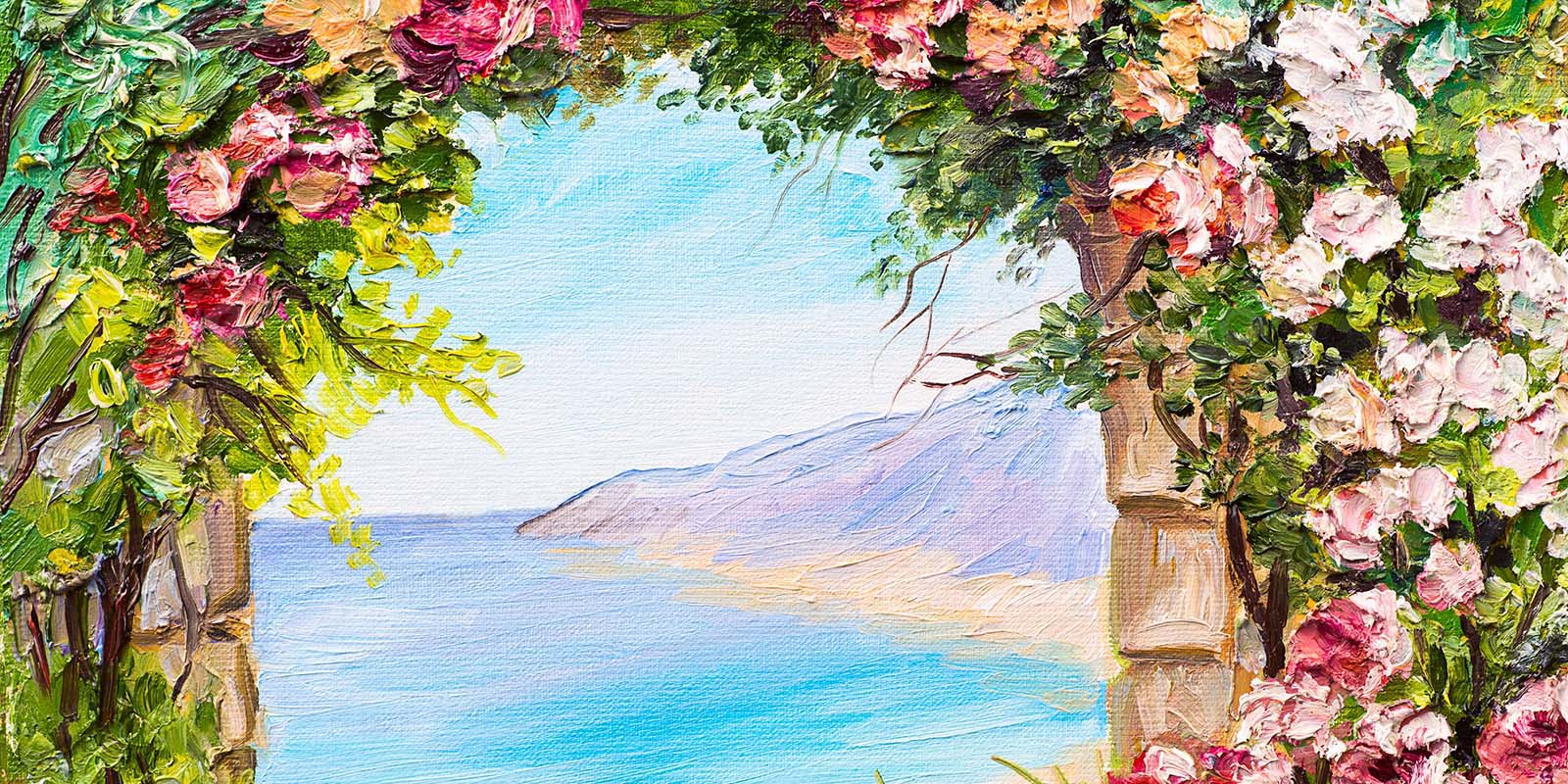 Kate Sommer Strand Meer Blumen Tür Garten Hochzeit Hintergrund von GQ - Kate Backdrop.de