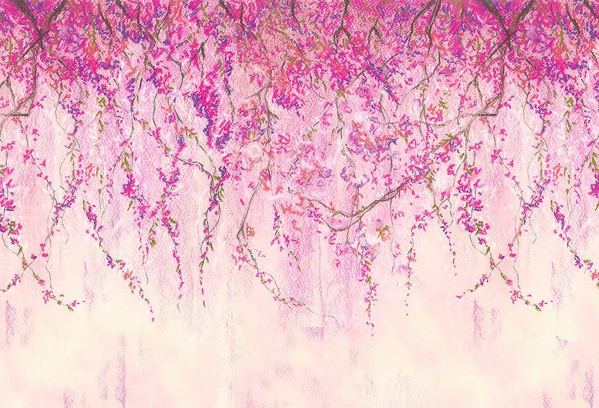 Kate Frühling Rosa Blumen Fine Art Veilchen Hintergrund von Chain Photography