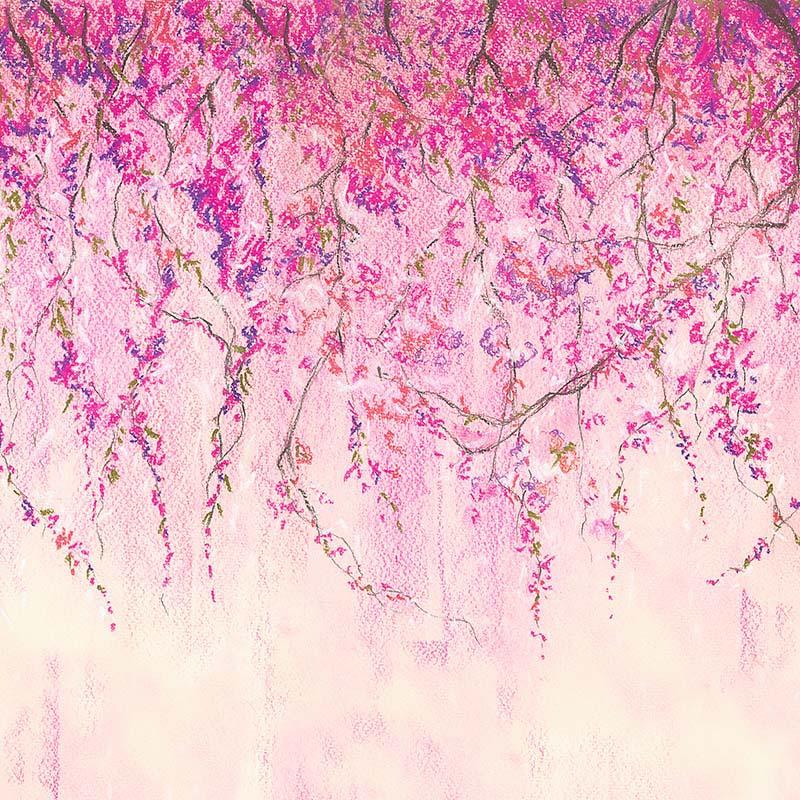 Kate Frühling Rosa Blumen Fine Art Veilchen Hintergrund von Chain Photography