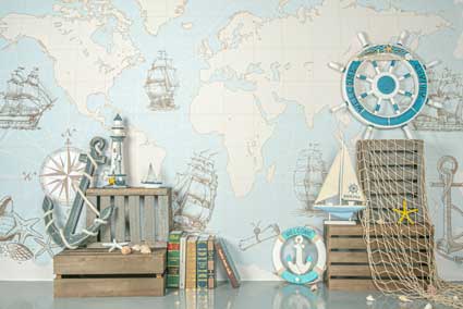 Kate Reise um die Welt Sommer Kinder Hintergrund Entworfen von Jia Chan Photography - Kate Backdrop.de