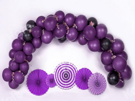 Kate Lila Luftballons Girlande cakesmash Hintergrund Entworfen von Jia Chan Fotografie - Kate Backdrop.de