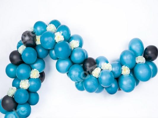Kate blaue Luftballons Garland Party Hintergrund Entworfen von Jia Chan Photography - Kate Backdrop.de
