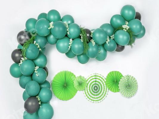 Kate Grüne Luftballons Girlanden Geburtstag Hintergrund entworfen von Jia Chan Photography - Kate Backdrop.de
