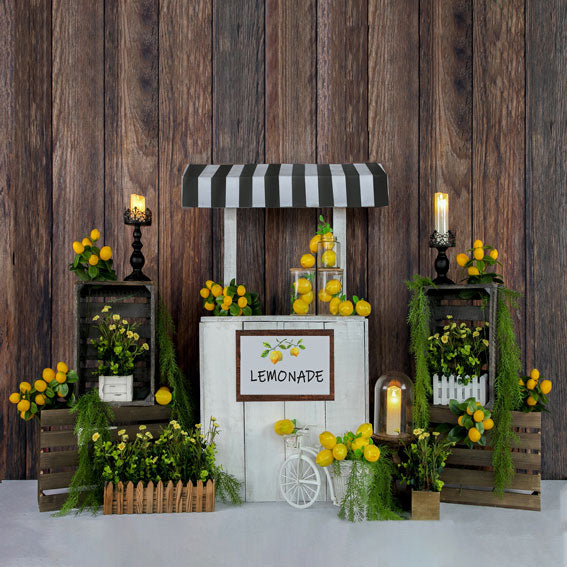 Kate Sommer Lemon Stand Backdrop Entworfen von Jia Chan Photography - Kate Backdrop.de