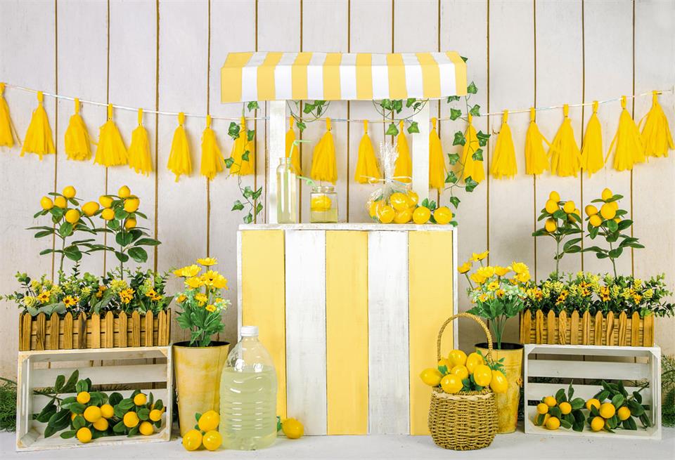 Kate Sommer Lemonade Store Hintergrund Entworfen von Jia Chan Photography