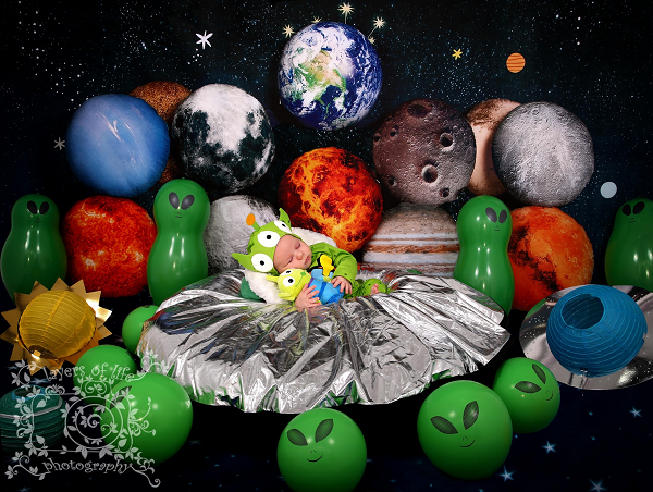 Kate Galaxis Junge Geburtstag Erde Hintergrund für Fotografie entworfen von Jia Chan Photography - Kate Backdrop.de