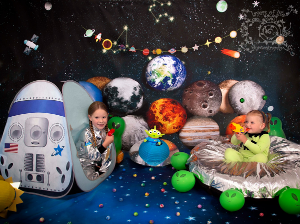 Kate Galaxis Junge Geburtstag Erde Hintergrund für Fotografie entworfen von Jia Chan Photography - Kate Backdrop.de