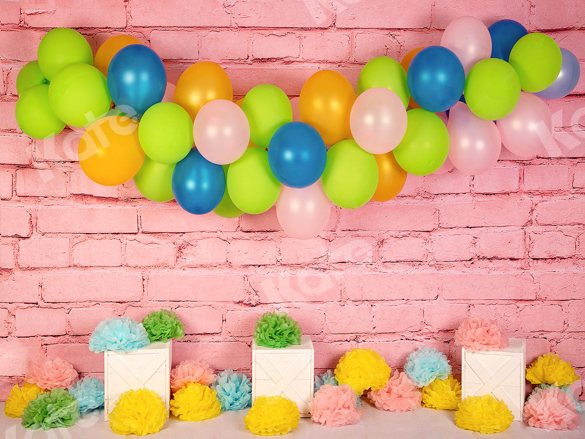 Kate Regenbogen Luftballons cake smash Hintergrund Entworfen von Jia Chan Photography - Kate Backdrop.de