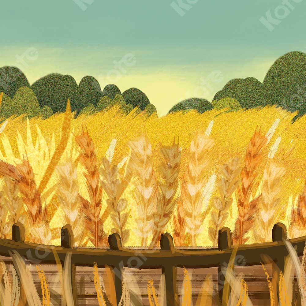 Kate Herbst Hintergrund Wheatfield Entworfen von Chain Photography - Kate Backdrop.de