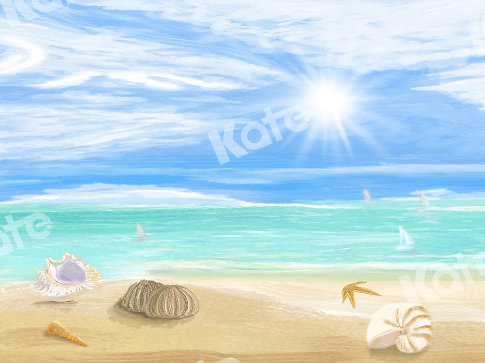 Kate Sommer Hintergrund Strand Entworfen von Chain Photography - Kate Backdrop.de