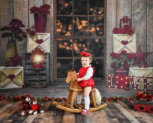 Kate Valentinstag Liebe Fenster Hintergrund Entworfen von Emetselch - Kate Backdrop.de