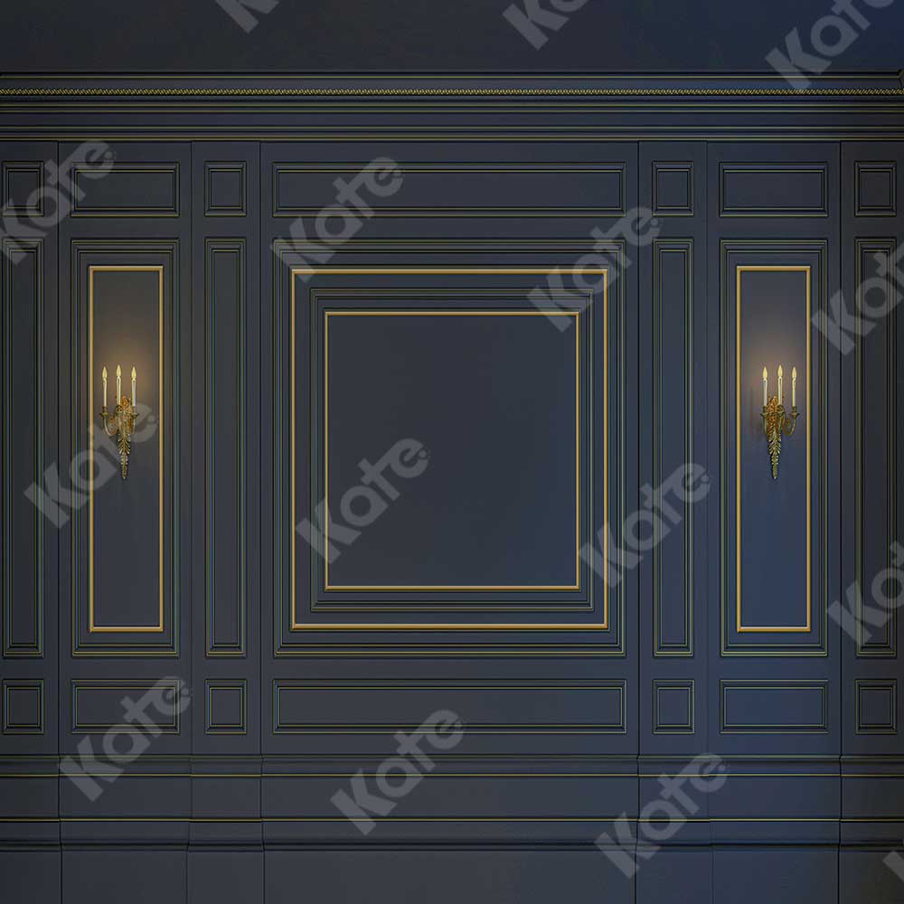Kate Blaue Retro Wand Leuchten Hintergrund Entworfen von Chain Photography - Kate Backdrop.de