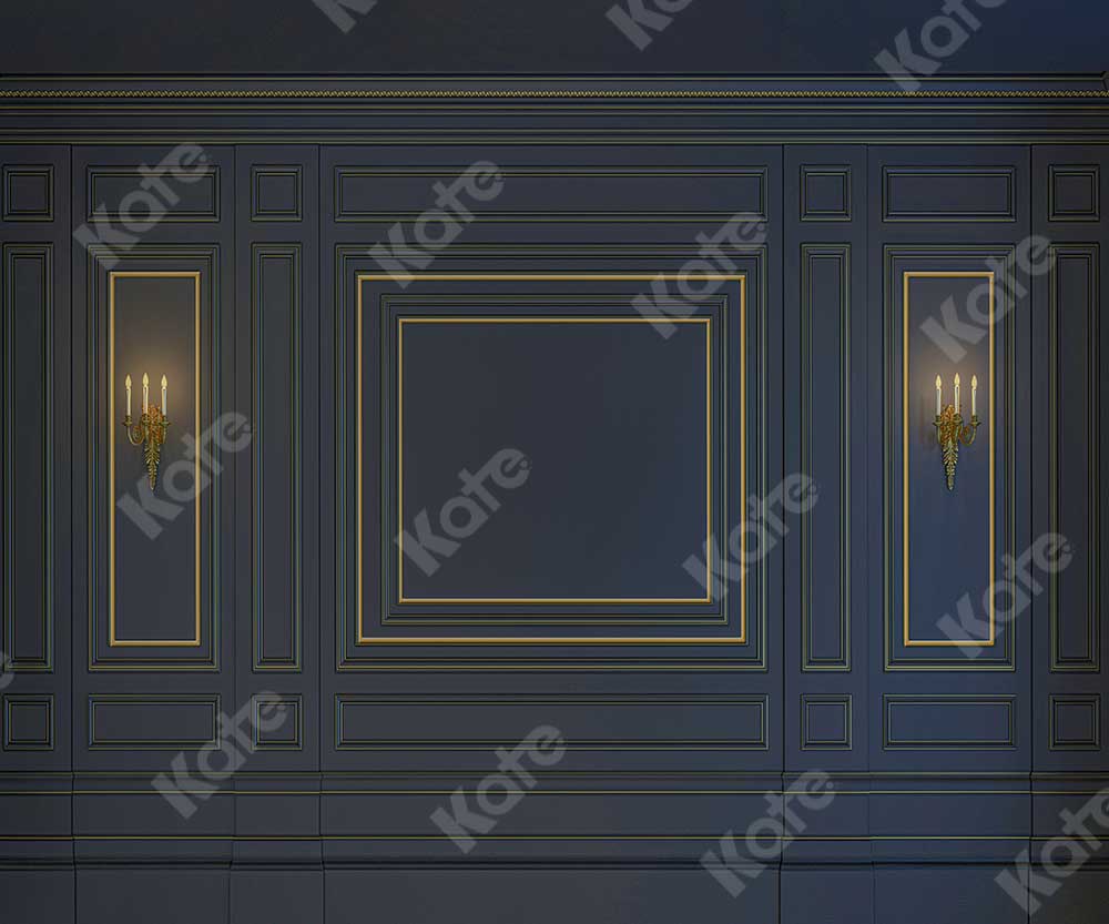Kate Blaue Retro Wand Leuchten Hintergrund Entworfen von Chain Photography - Kate Backdrop.de