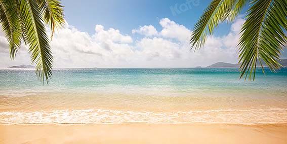 Kate Sommer Strand blauen Himmel Hintergrund Landschaft von Chain Photography - Kate Backdrop.de