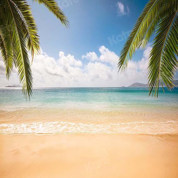 Kate Sommer Strand blauen Himmel Hintergrund Landschaft von Chain Photography - Kate Backdrop.de