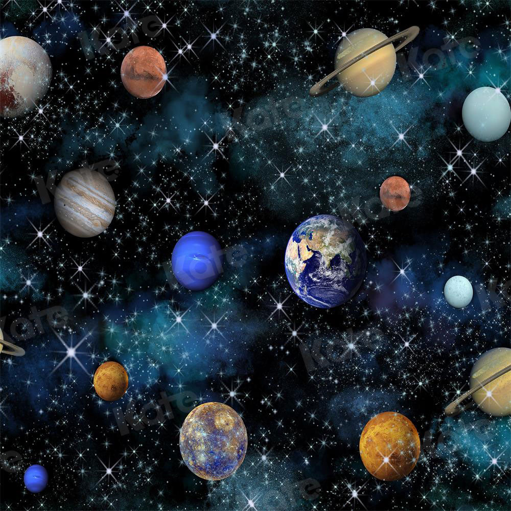 Kate Universum Raum Hintergrund Asteroid Sterne Entworfen von GQ - Kate Backdrop.de