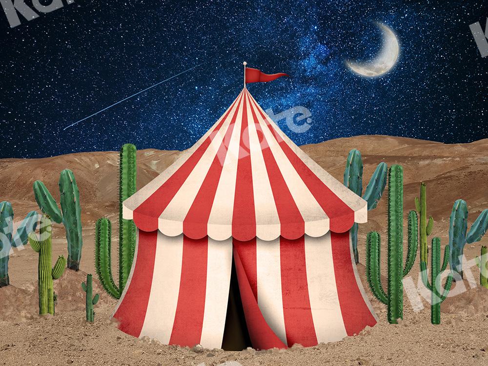 Kate Sommer Hintergrund Wüsten Kaktus Zelt entworfen von Chain Photography - Kate Backdrop.de