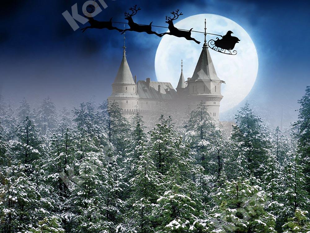Kate Weihnachtsnacht Wald Outdoor Hintergrund Weihnachten Entworfen von Chain Photography