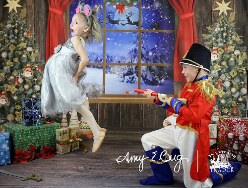 Kate Weihnachten Bäume Fenster Hintergrund von Chain Photography - Kate Backdrop.de
