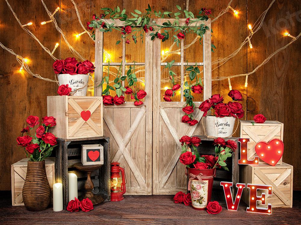 Kate Valentinstag Rosen Lichter Hintergrund Entworfen von Emetselch - Kate Backdrop.de