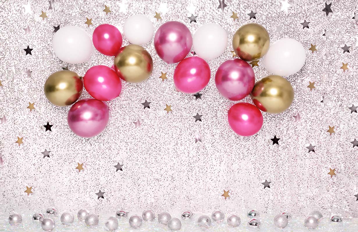 Kate Cake Smash Sterne Geburtstag Luftballons Hintergrund von Emetselch - Kate Backdrop.de