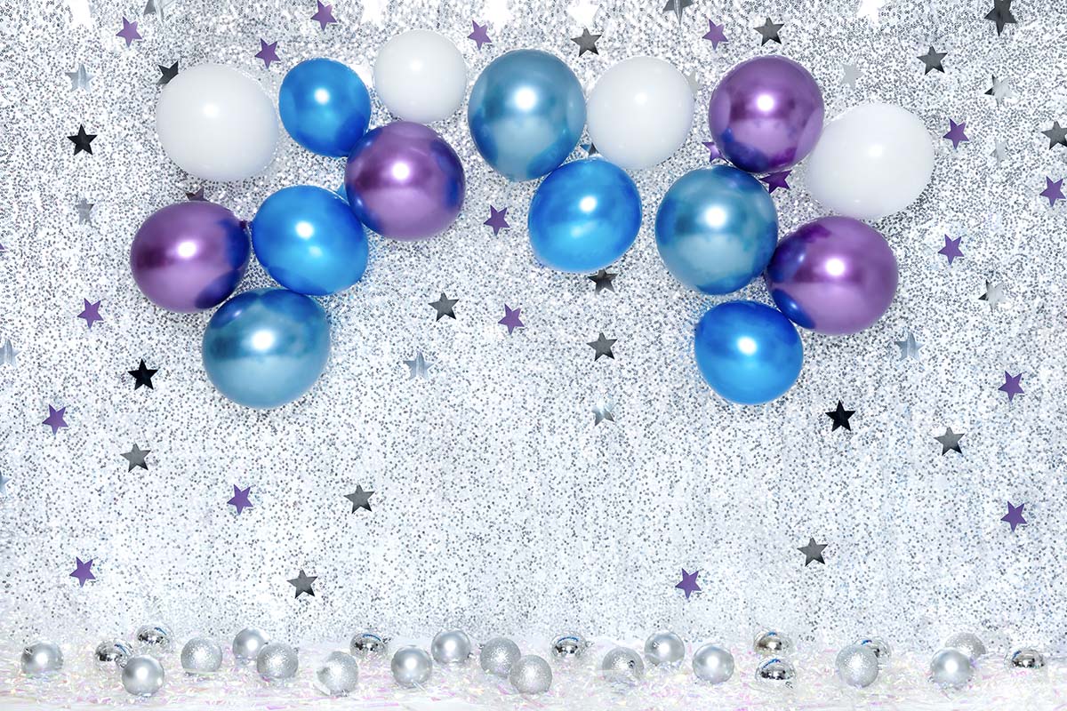 Kate Cake Smash Geburtstag Sterne blau Luftballons Hintergrund von Emetselch - Kate Backdrop.de