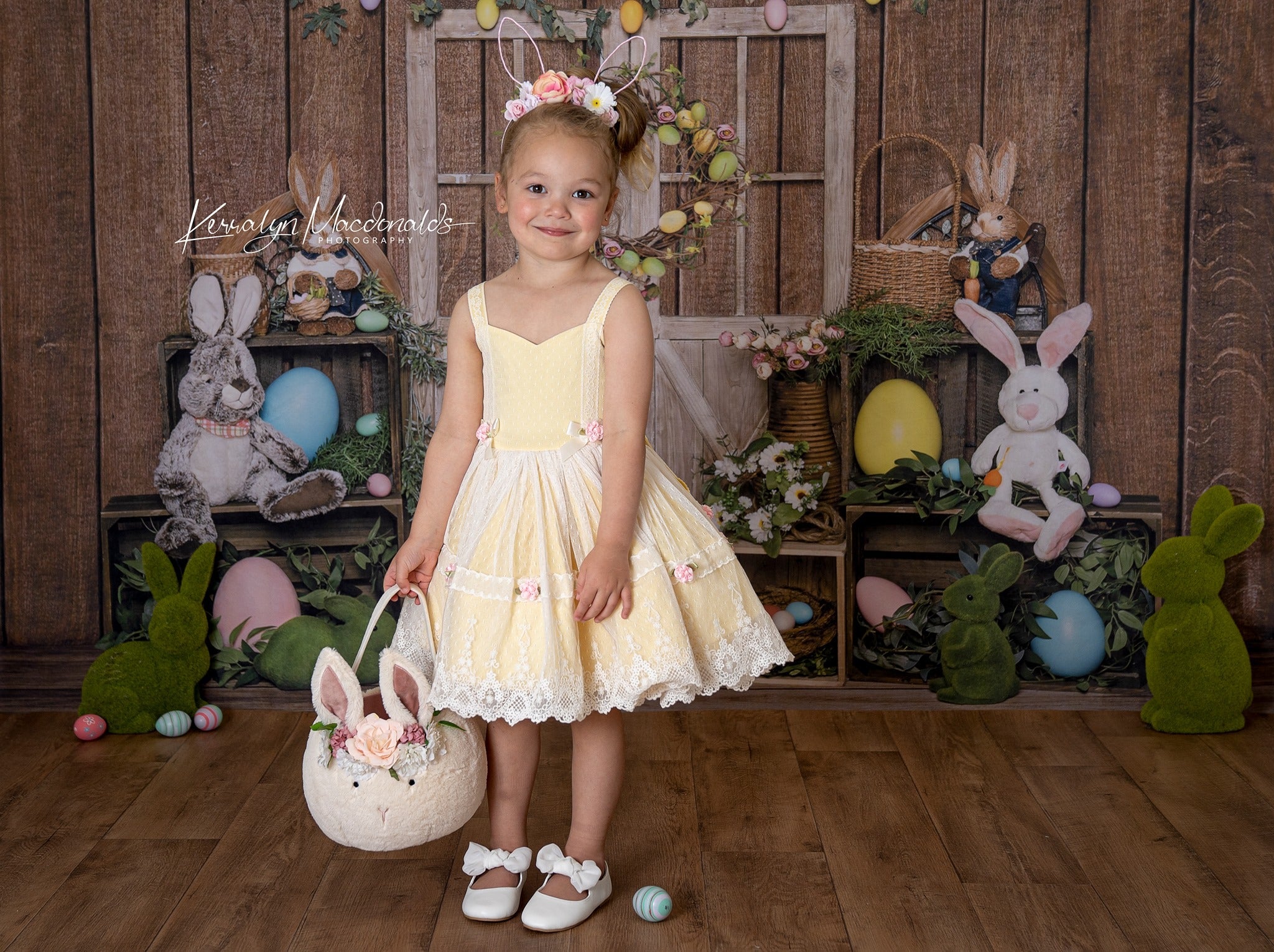Kate Ostern Hase Ei Holz Tür Hintergrund von Emetselch - Kate Backdrop.de