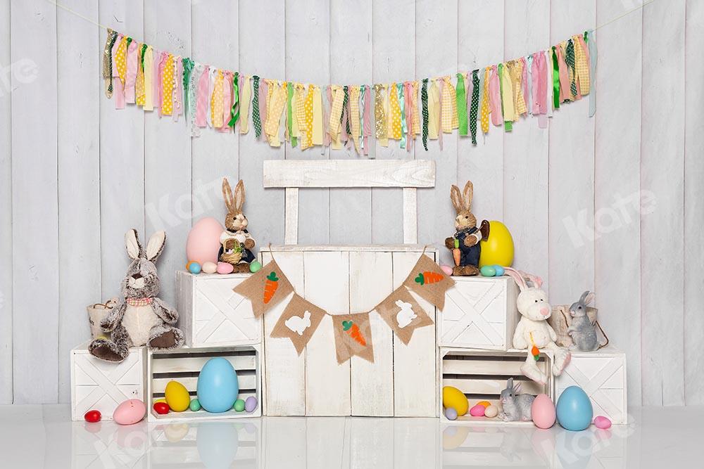 Kate Weiß Ostern Hase Ei Stand Hintergrund von Emetselch - Kate Backdrop.de