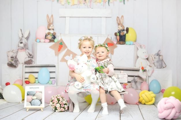 Kate Weiß Ostern Hase Ei Stand Hintergrund von Emetselch - Kate Backdrop.de