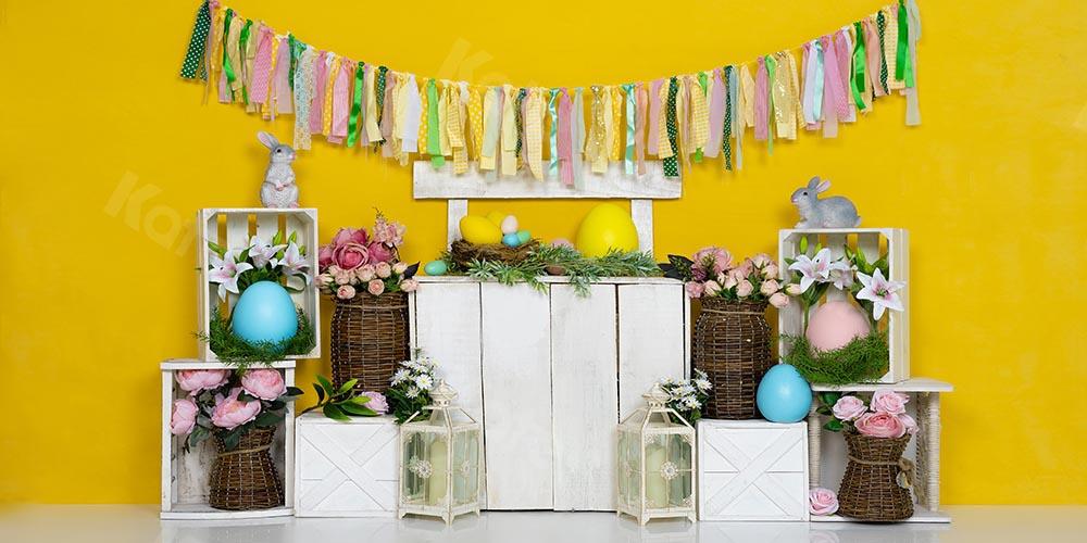 Kate Gelber Osterhasen-Ei-Frühlings-Hintergrund Ostern Entworfen von Emetselch - Kate Backdrop.de