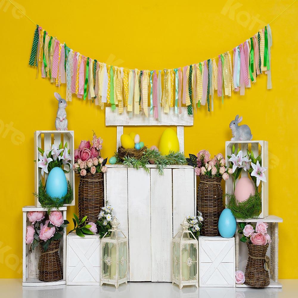 Kate Gelber Osterhasen-Ei-Frühlings-Hintergrund Ostern Entworfen von Emetselch - Kate Backdrop.de