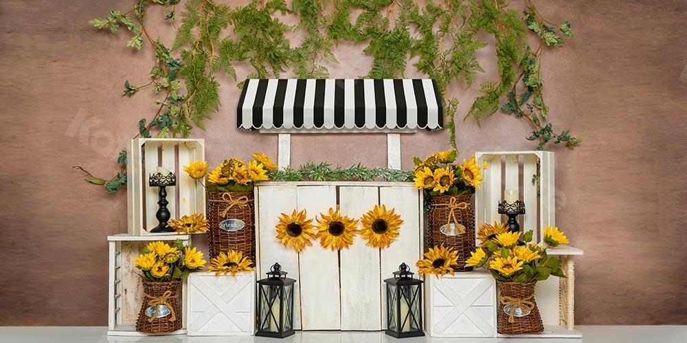 Kate Sonnenblume Frühlingsblume Gelber Hintergrund von Emetselch - Kate Backdrop.de