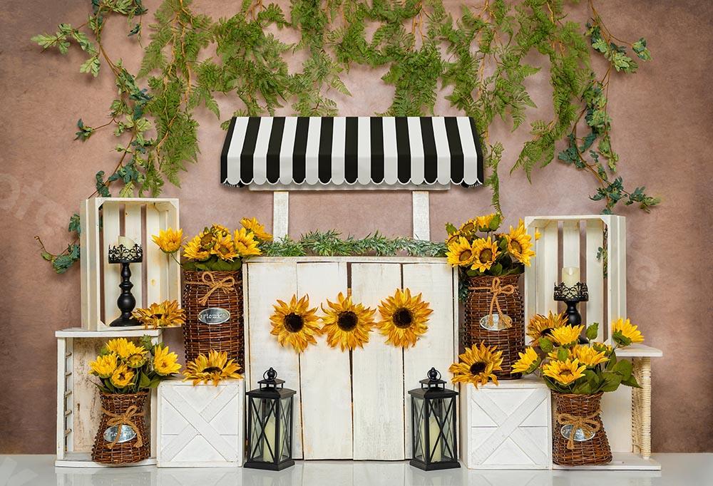 Kate Sonnenblume Frühlingsblume Gelber Hintergrund von Emetselch - Kate Backdrop.de