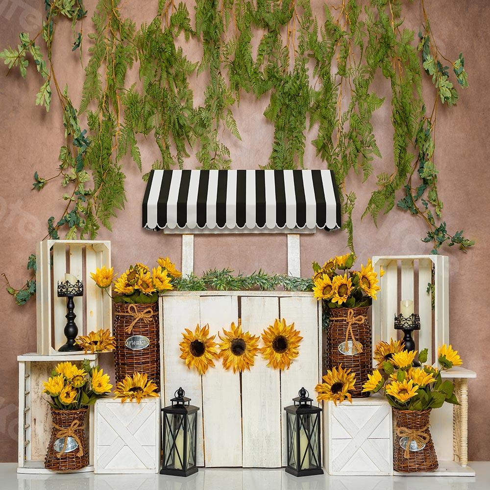 Kate Sonnenblume Frühlingsblume Gelber Hintergrund von Emetselch - Kate Backdrop.de