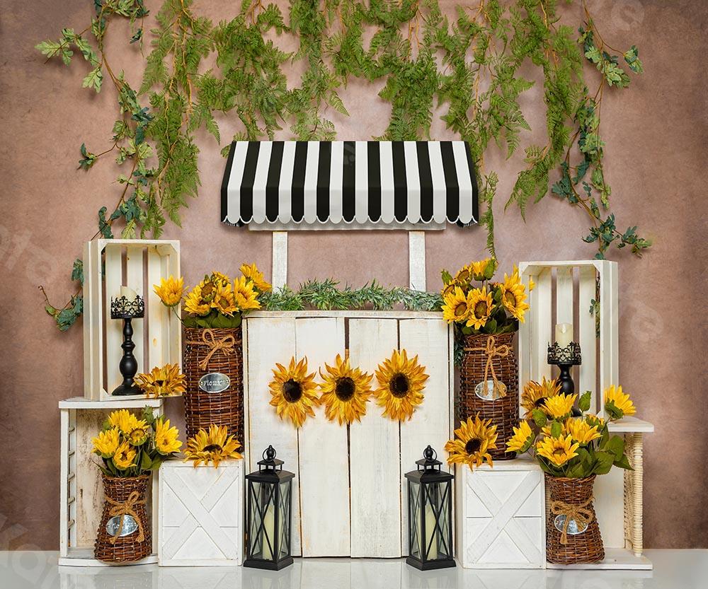 Kate Sonnenblume Frühlingsblume Gelber Hintergrund von Emetselch - Kate Backdrop.de