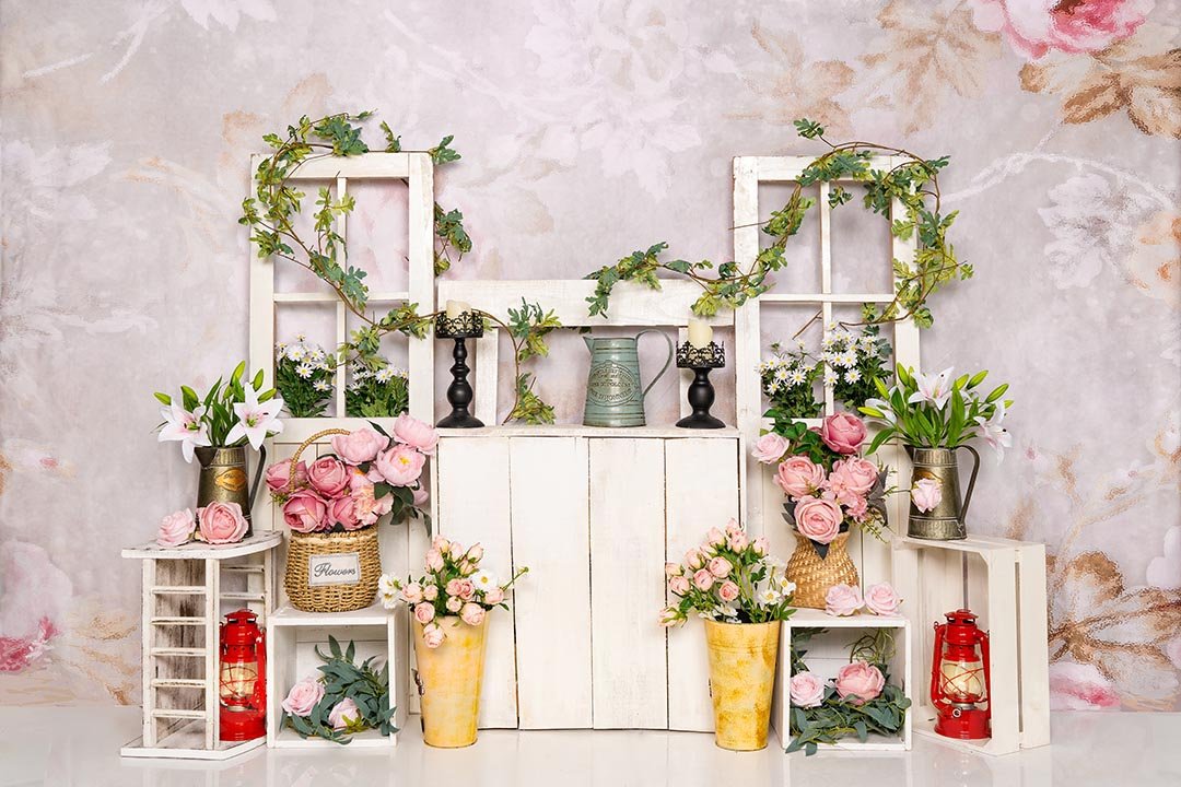 Kate Frühling Rosa Blumen Hintergrund von Emetselch - Kate Backdrop.de