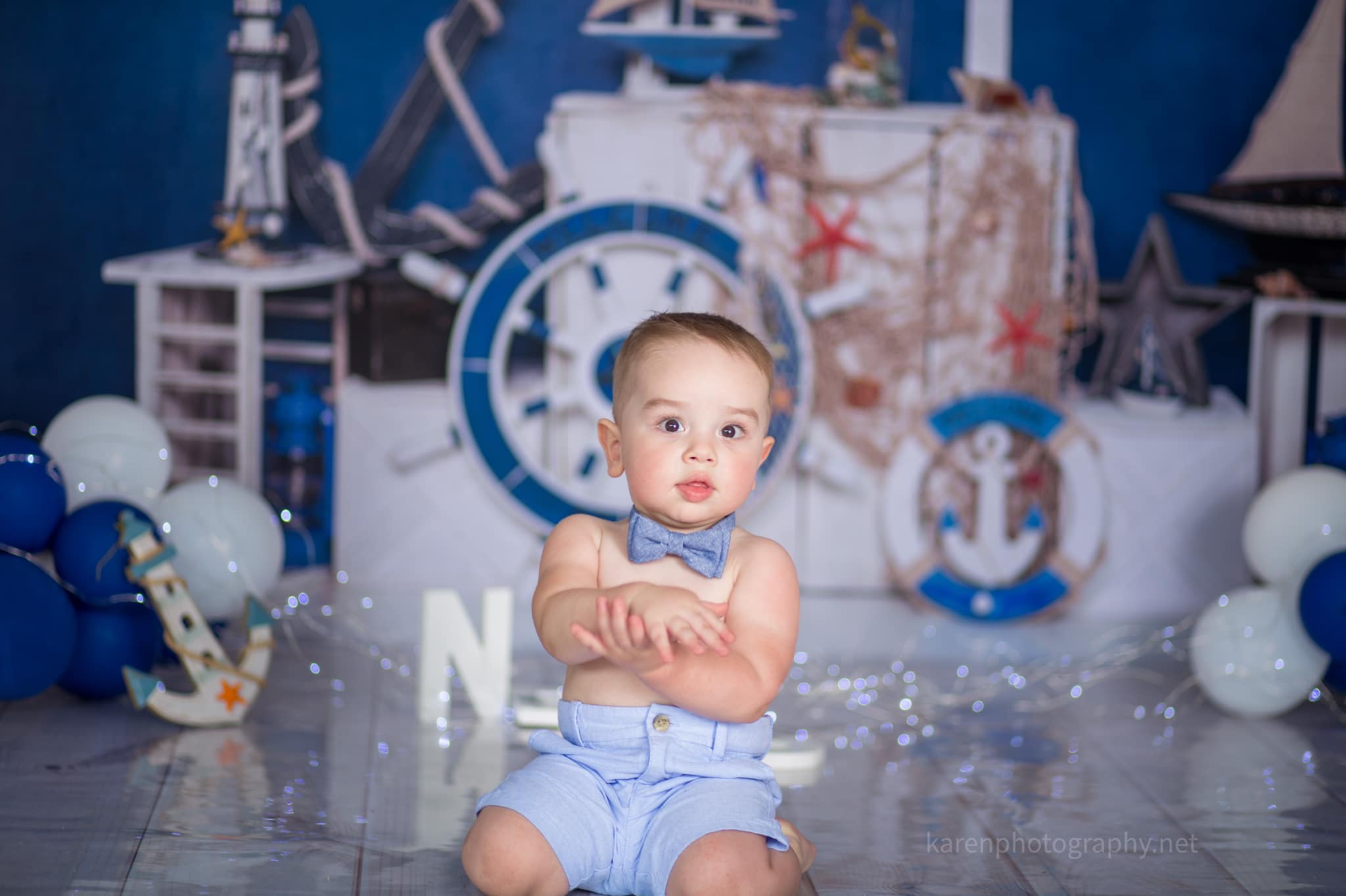 Kate Sommer Seemann Segeln Blauer Hintergrund von Emetselch - Kate Backdrop.de