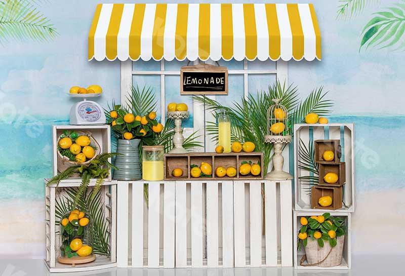 Kate Sommer Limonade Stand Strand Hintergrund von Emetselch - Kate Backdrop.de
