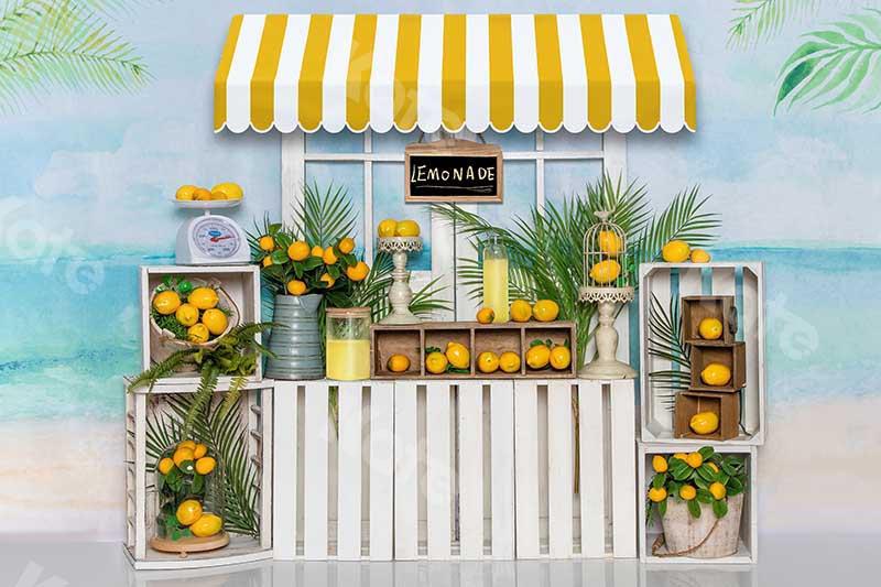 Kate Sommer Limonade Stand Strand Hintergrund von Emetselch - Kate Backdrop.de