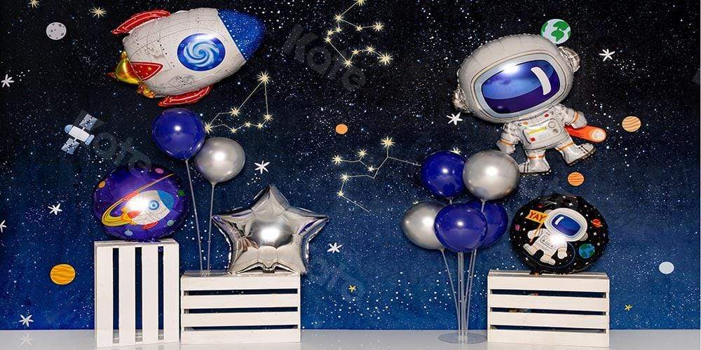 Kate Cake Smash Astronaut Universum Geburtstag Hintergrund von Emetselch - Kate Backdrop.de