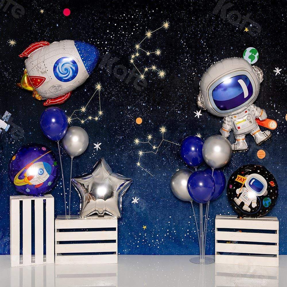 Kate Cake Smash Astronaut Universum Geburtstag Hintergrund von Emetselch - Kate Backdrop.de