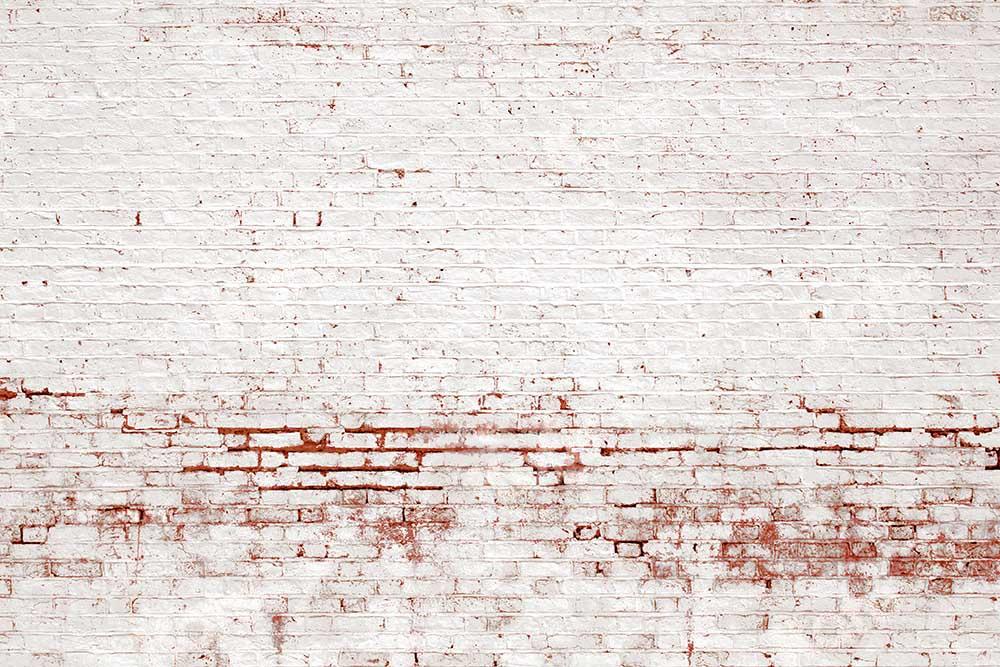 Kate Retro schäbig Backstein weiße Wand Hintergrund von Kate