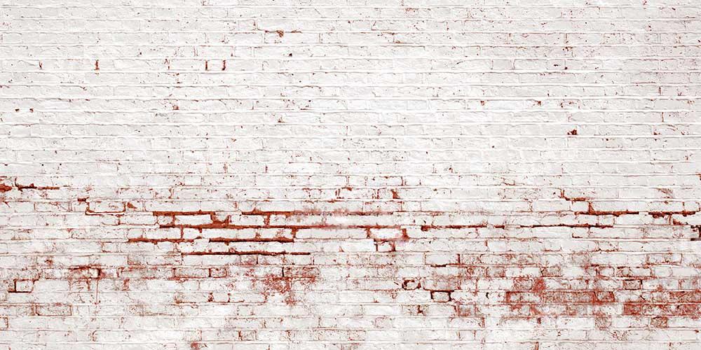 Kate Retro schäbig Backstein weiße Wand Hintergrund von Kate