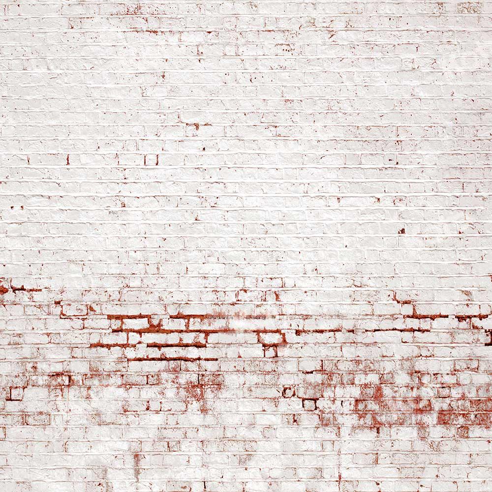 Kate Retro schäbig Backstein weiße Wand Hintergrund von Kate
