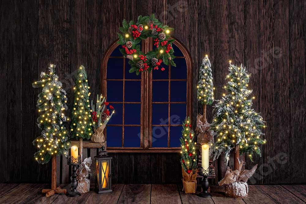 Kate Weihnachten Fenster Holz Hintergrund von Emetselch