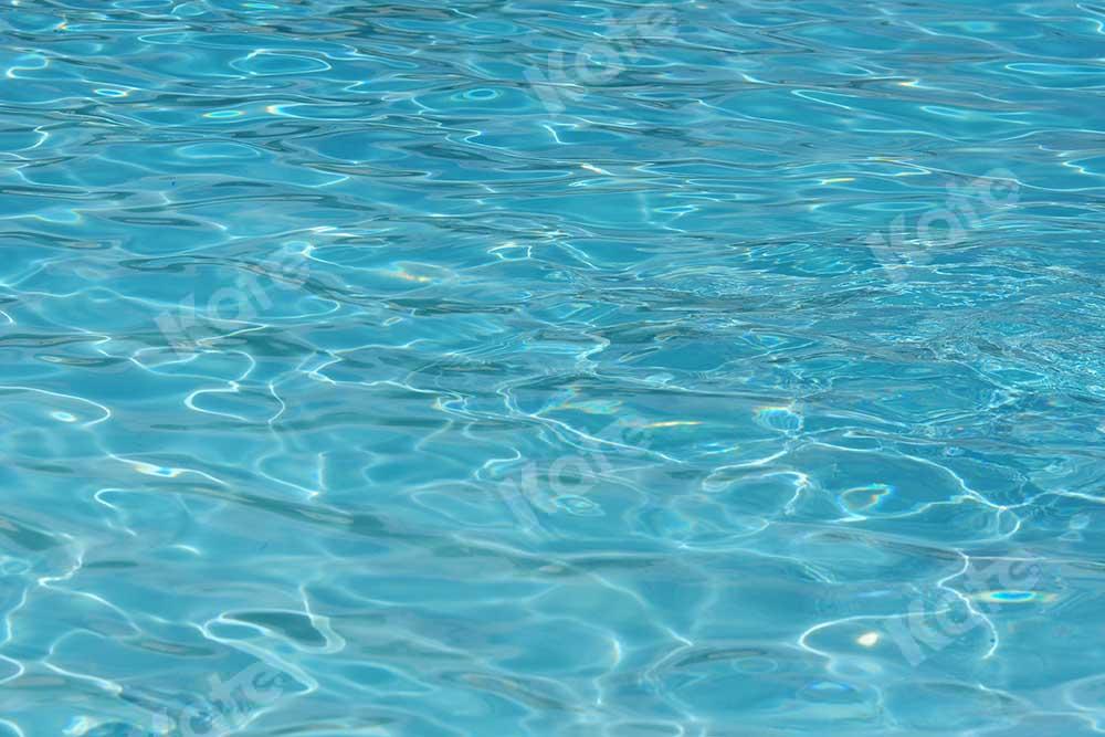 Kate Sommer Schwimmbad Wellen blauer Hintergrund von Kate - Kate Backdrop.de