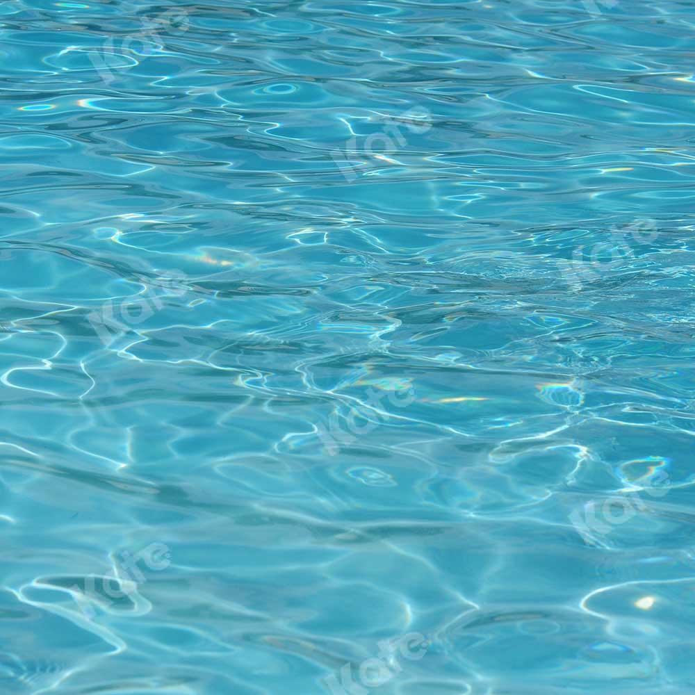 Kate Sommer Schwimmbad Wellen blauer Hintergrund von Kate - Kate Backdrop.de