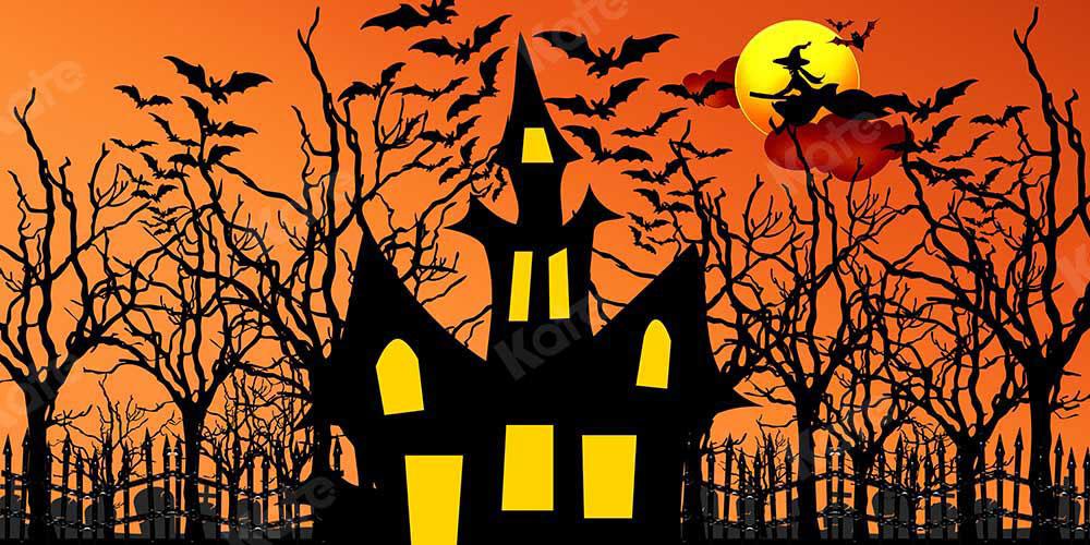 Kate Halloween Hexe Herbst Schloss Hintergrund von Chain Photography - Kate Backdrop.de