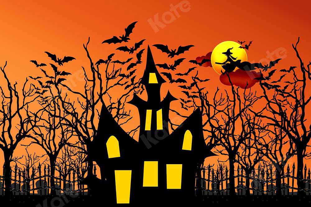 Kate Halloween Hexe Herbst Schloss Hintergrund von Chain Photography - Kate Backdrop.de